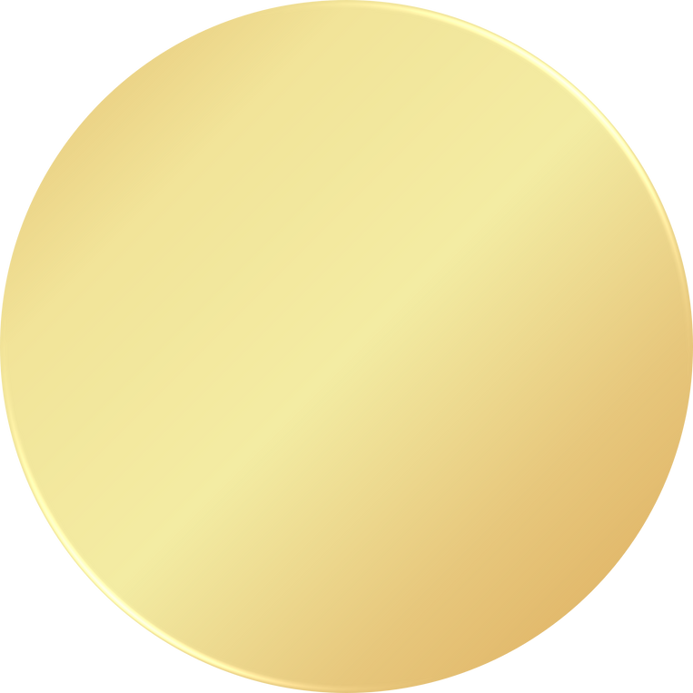 Gold Circle Button, Gold Circle Badge